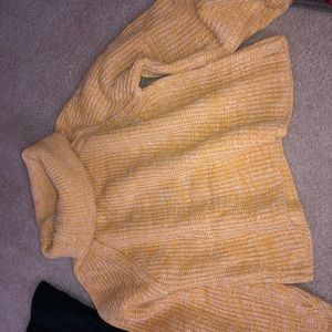 Yellow turtle neck sweater
